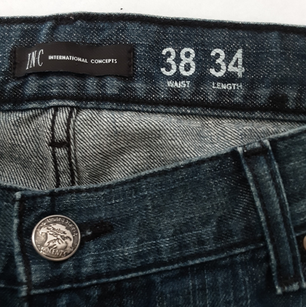 INC International Concepts Dark Blue Men's Jeans - Picture 3 of 9